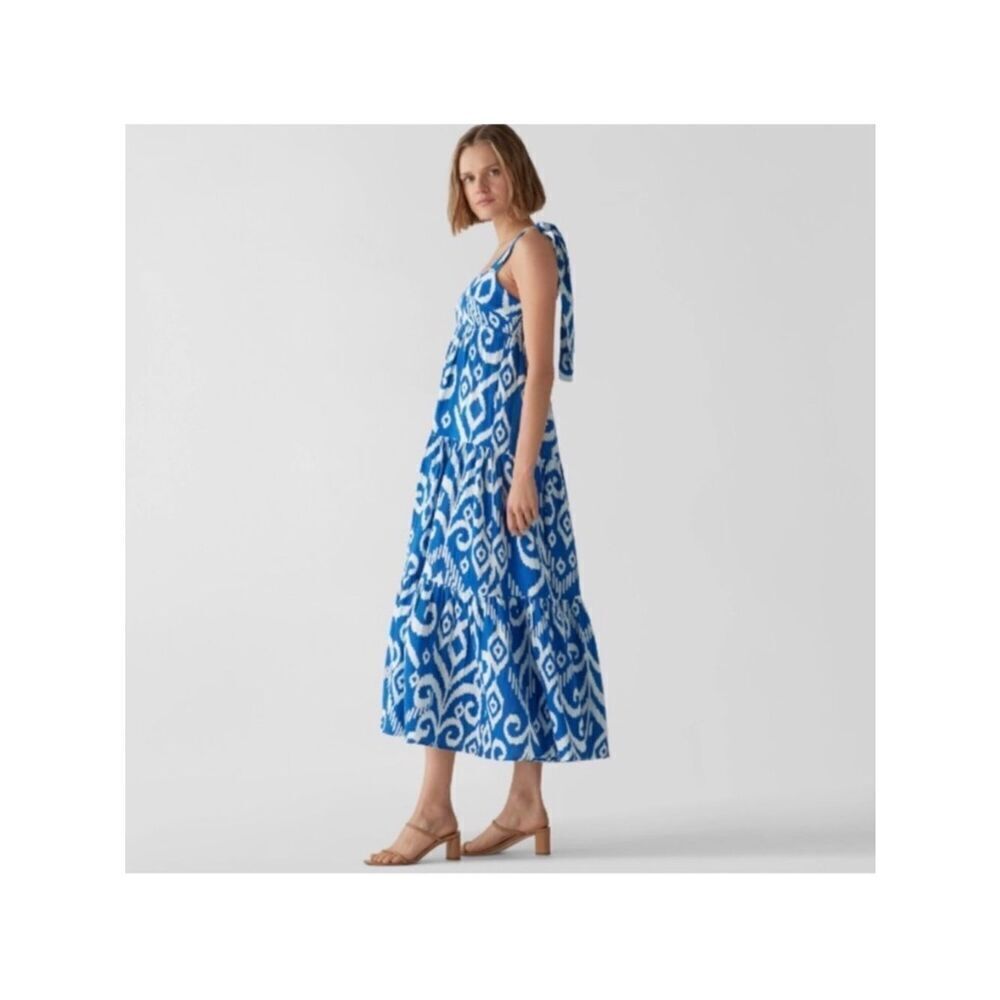 HONORINE Marguerite Tiered Cotton-Gauze Maxi Dress Size S